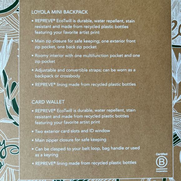 NEW Sak Roots Sienna Desert Spirit Loyola Mini Backpack & Card Wallet Sakroots - Picture 10 of 10